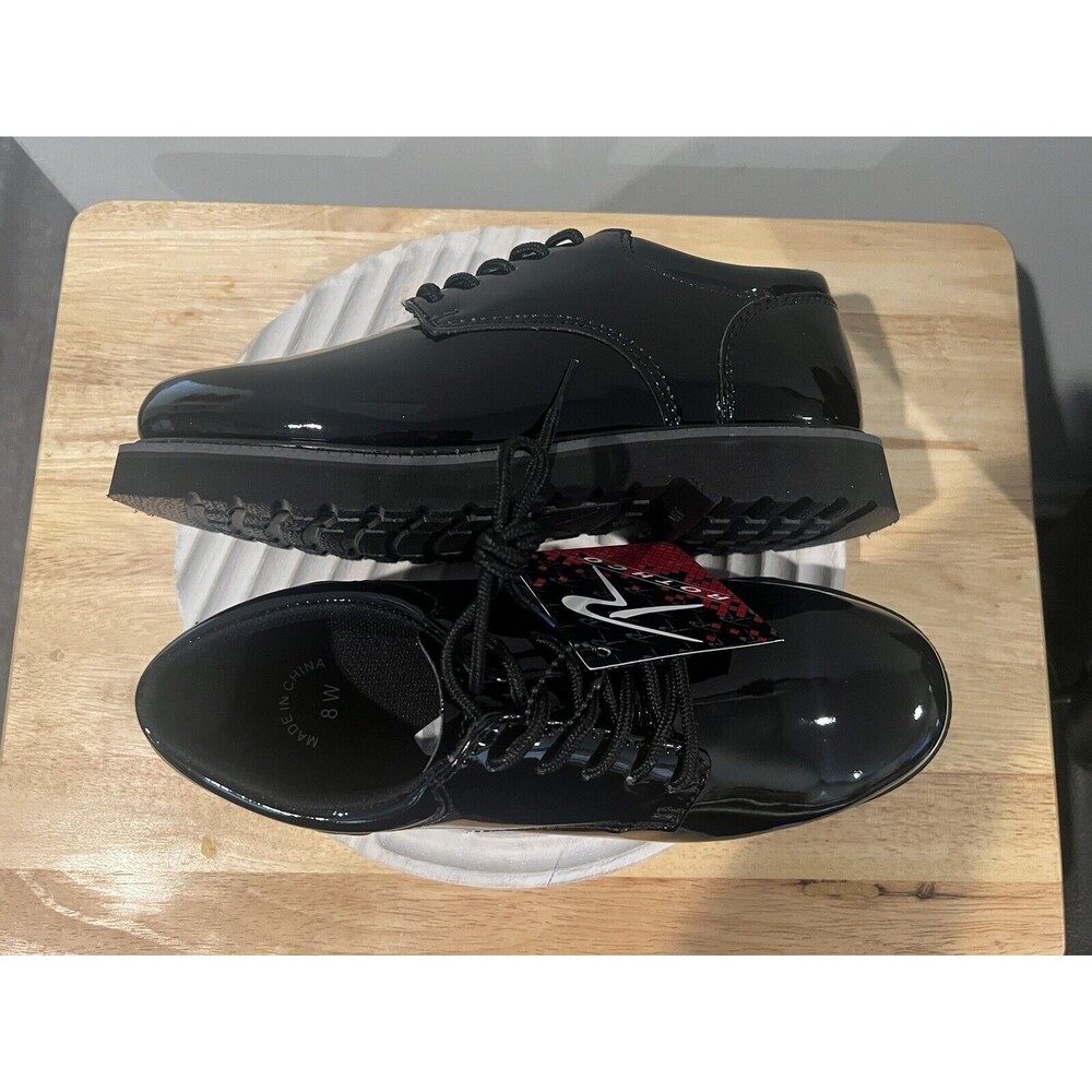 Rothco Mens Black Shoes Hi Gloss Uniform Oxford With Heavy Work Sole Size 8W - Picture 4 of 11